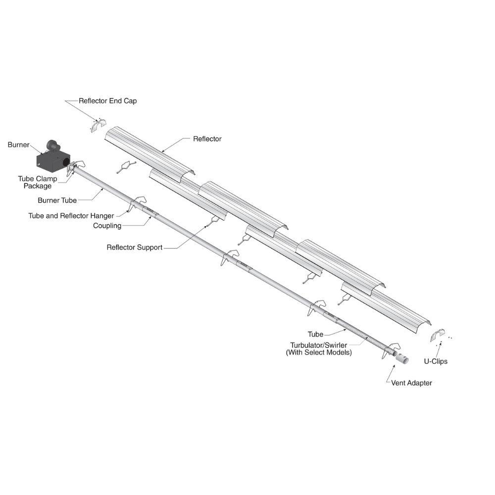 NDUSTRIA NBH Indoor/Outdoor Infrared Straight Gas Heater