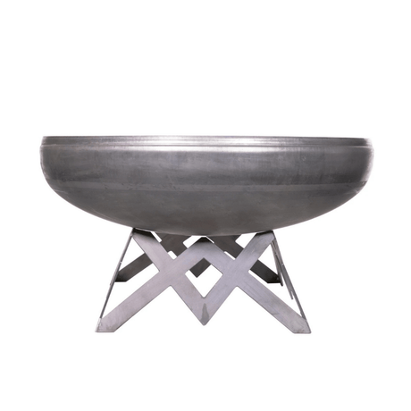 Ohio Flame Liberty Round Steel Fire Pit with angular Base