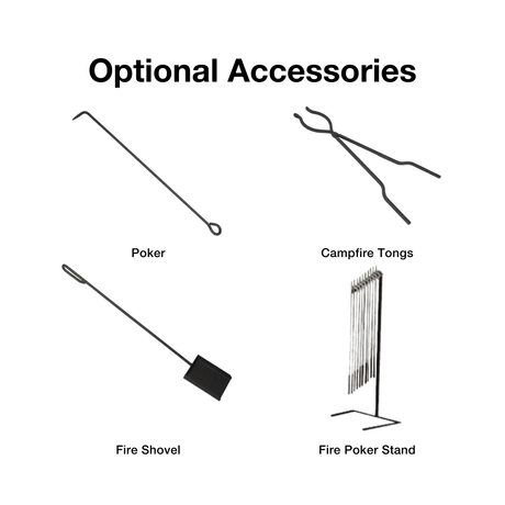 poker campfire tongs fire shovel display stand for fire pits
