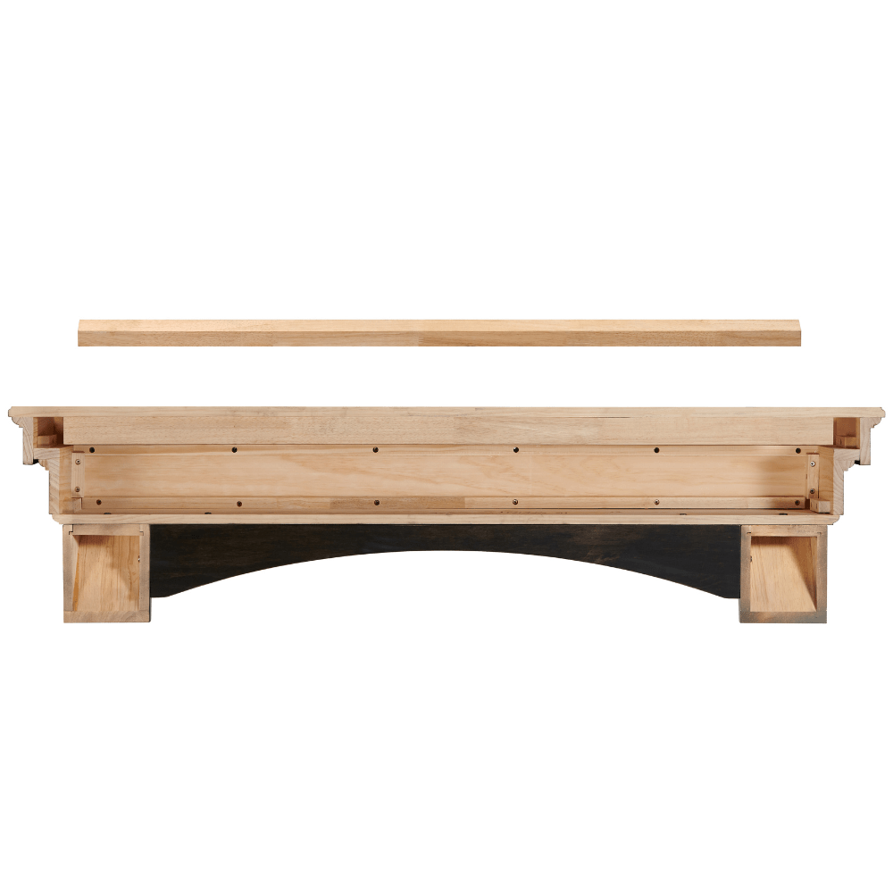 Pearl Mantels Celeste Espresso Wood Mantel Shelf Unfinished