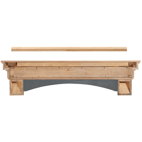 Pearl Mantels Hadley Wood Mantel Shelf With Rustic Chalk Wash Top Unfinished