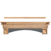 Pearl Mantels Hadley Wood Mantel Shelf With Rustic Chalk Wash Top Unfinished