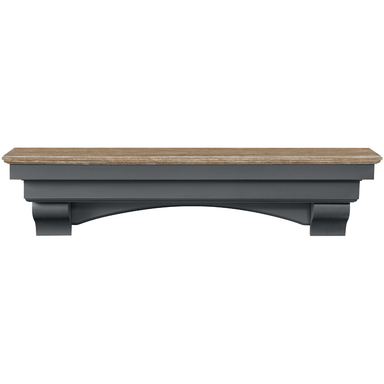 Pearl Mantels Hadley Wood Mantel Shelf With Rustic Chalk Wash Top - 499-60-27