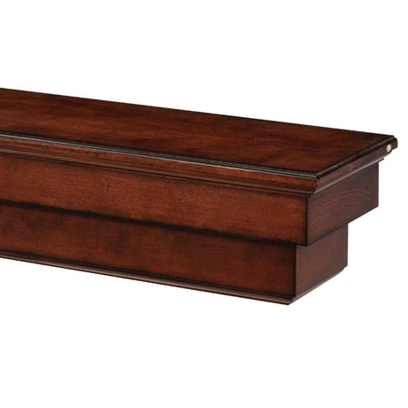 Pearl Mantels Auburn Wood Mantel Shelf in Distressed Cherry Without Corbels and Arch
