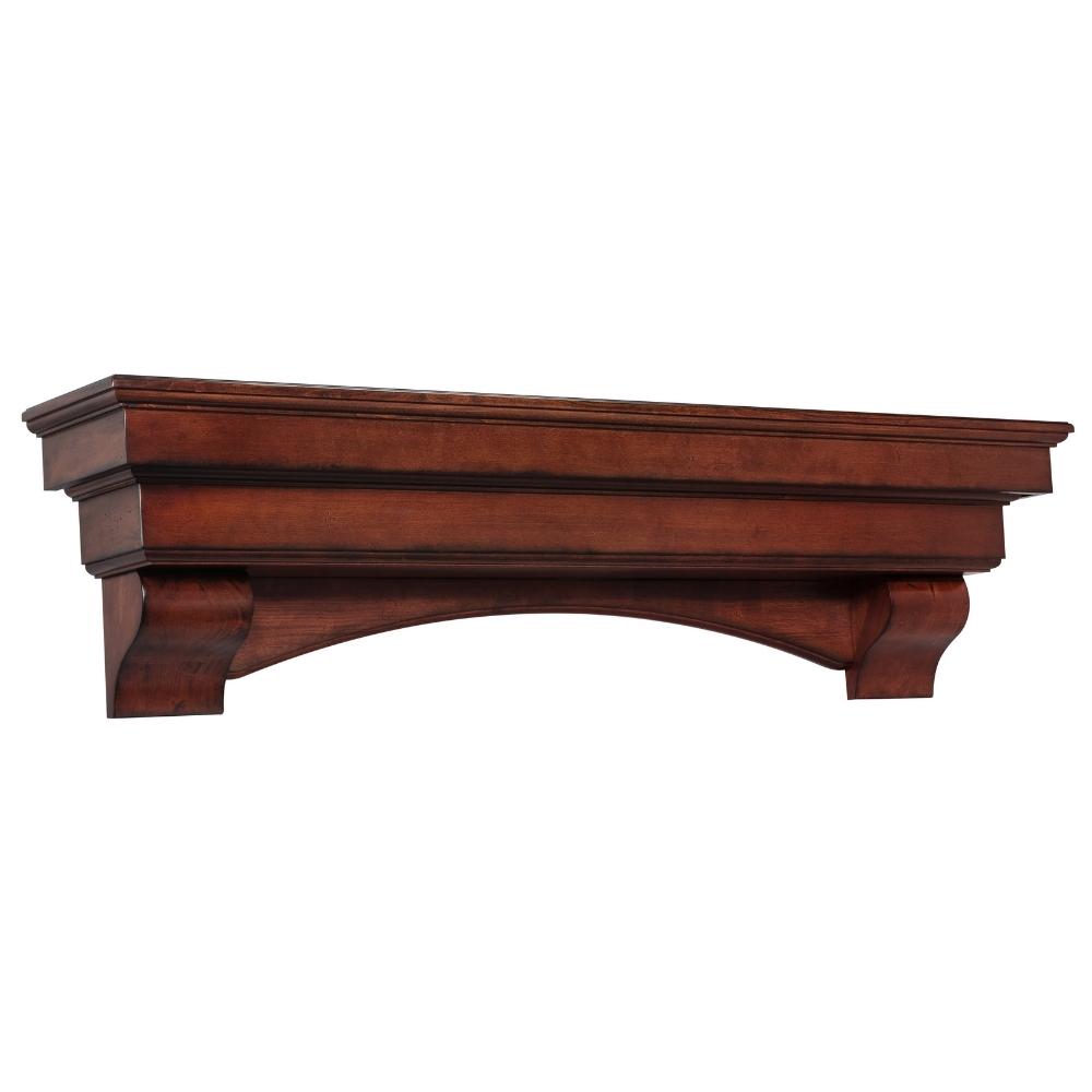 Pearl Mantels Auburn Wood Mantel Shelf in Distressed Cherry
