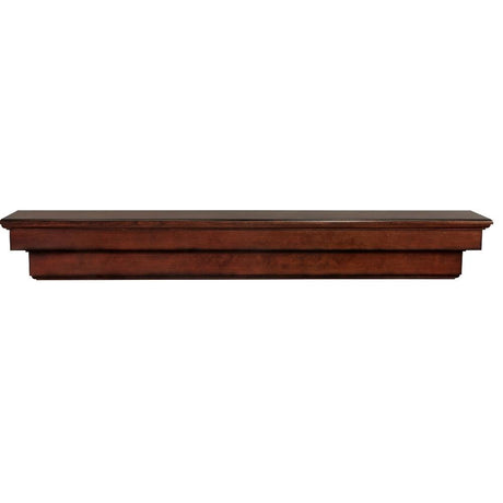 Pearl Mantels Auburn Wood Mantel Shelf in Distressed Cherry Without Corbels and Arch