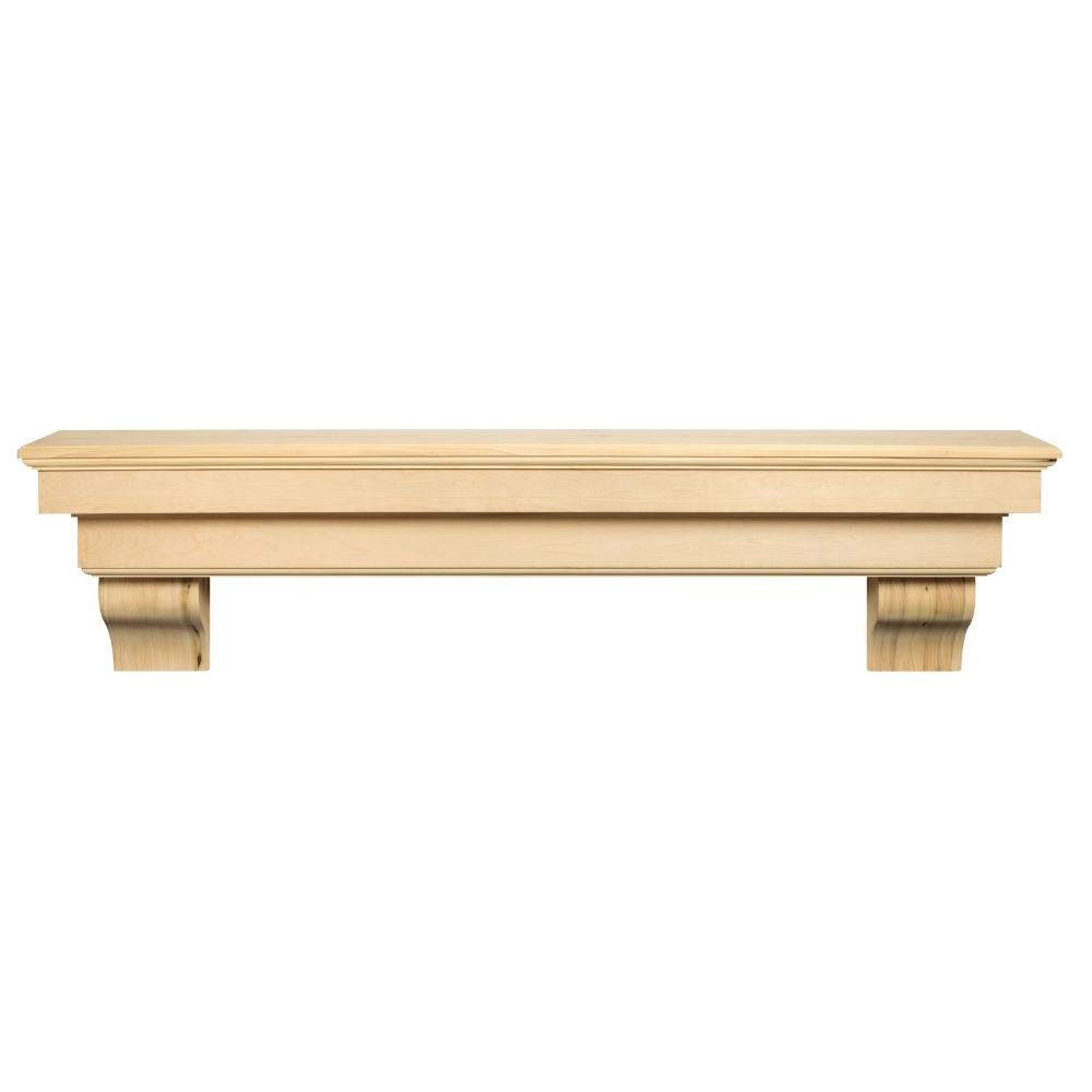 Pearl Mantels Auburn Wood Mantel Shelf Unfinished