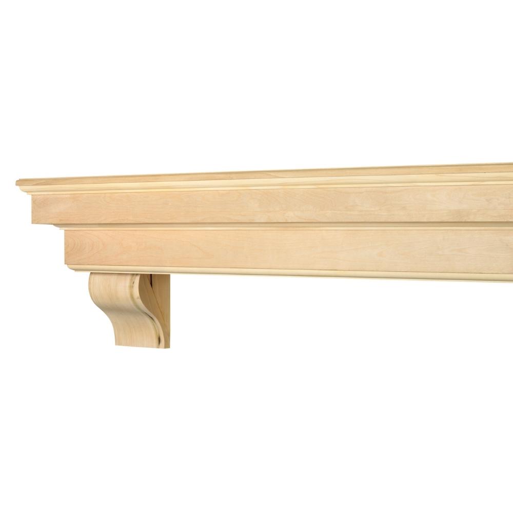 Pearl Mantels Auburn Wood Mantel Shelf With Corbels