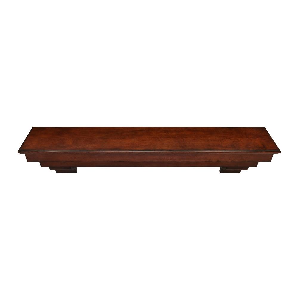 Pearl Mantels Auburn Wood Mantel Shelf in Distressed Cherry Top View