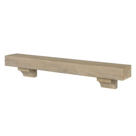 Pearl Mantels Cherokee Wood Mantel Shelf in Fontana Finish With Corbels