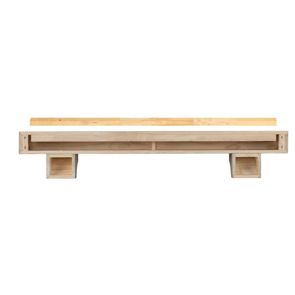 Pearl Mantels Cherokee Wood Mantel Shelf in Fontana Finish Backside
