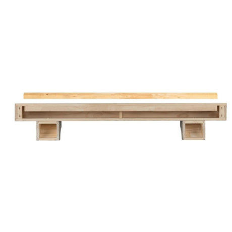 Pearl Mantels Cherokee Wood Mantel Shelf in Fontana Finish Backside