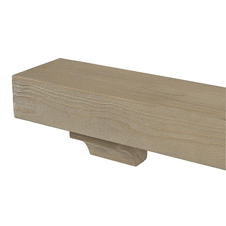 Pearl Mantels Cherokee Wood Mantel Shelf in Fontana Finish With Corbels (Close-Up)