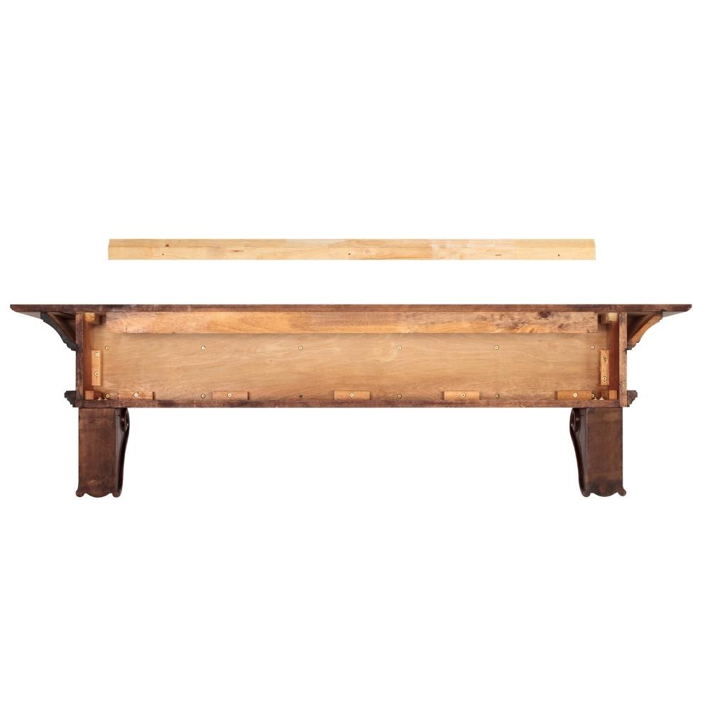 Pearl Mantels Devonshire Wood Mantel Shelf Distressed Finish Backside