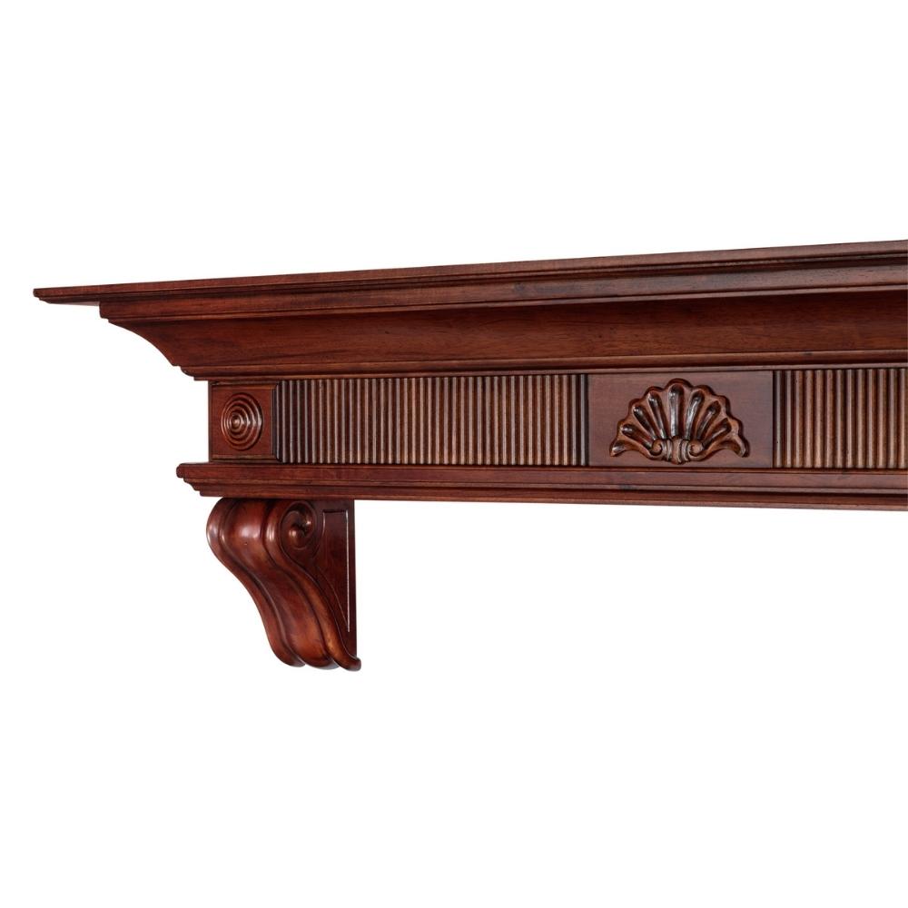 Pearl Mantels Devonshire Wood Mantel Shelf  Distressed Finish (Angled View)