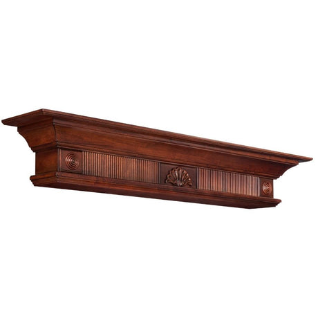 Pearl Mantels Devonshire Wood Mantel Shelf Distressed Finish (Angled View)