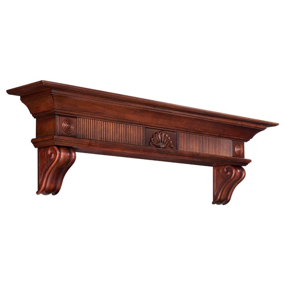 Pearl Mantels Devonshire Wood Mantel Shelf Distressed Finish (Angled View)