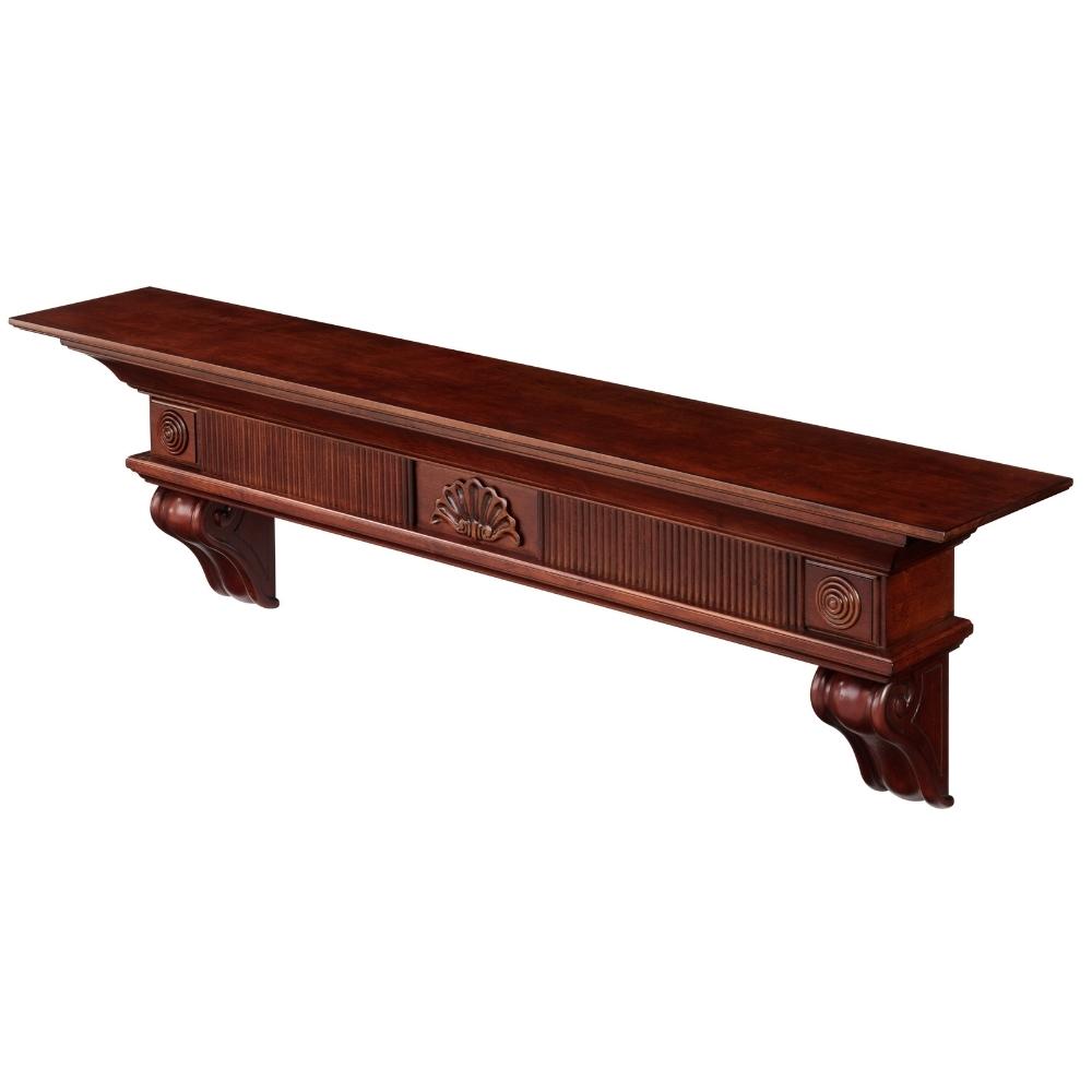 Pearl Mantels Devonshire Wood Mantel Shelf Distressed Finish (Angled View)