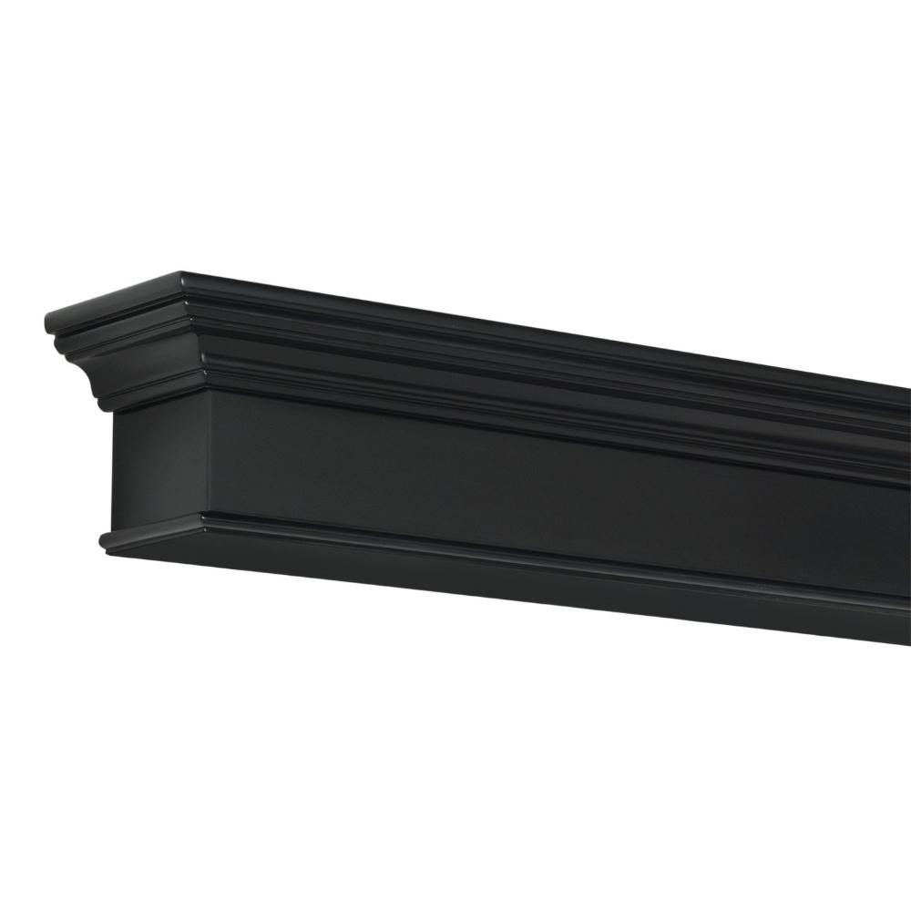 Pearl Mantels Henry MDF Mantel Shelf In Black Close Up Shot