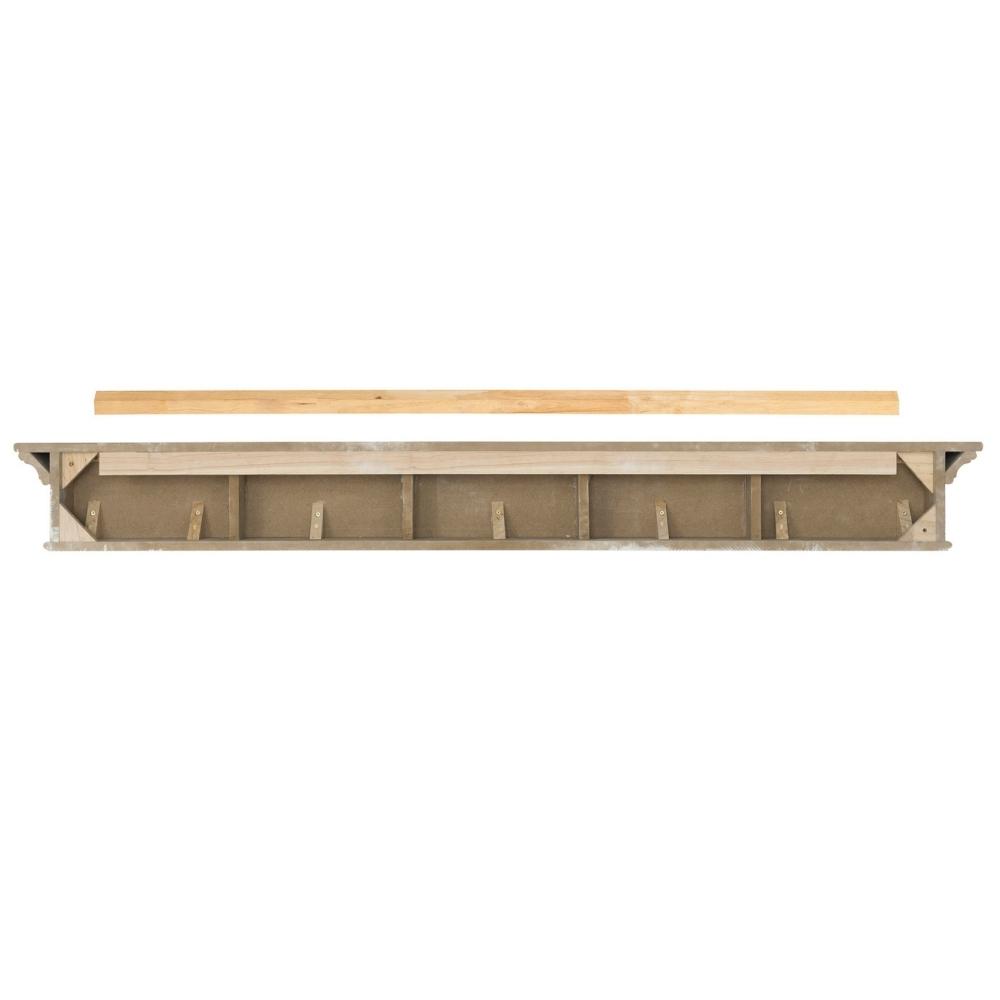 Backside of Pearl Mantels Henry MDF Mantel Shelf