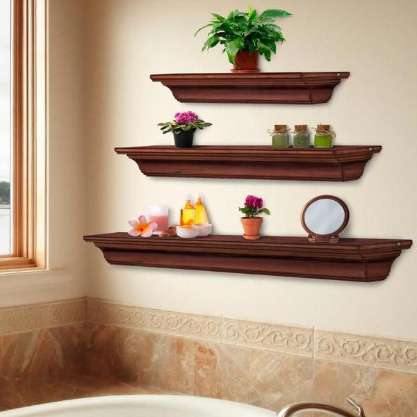 3 Pearl Mantels Homestead Wood Mantel Shelf in Antique Finish