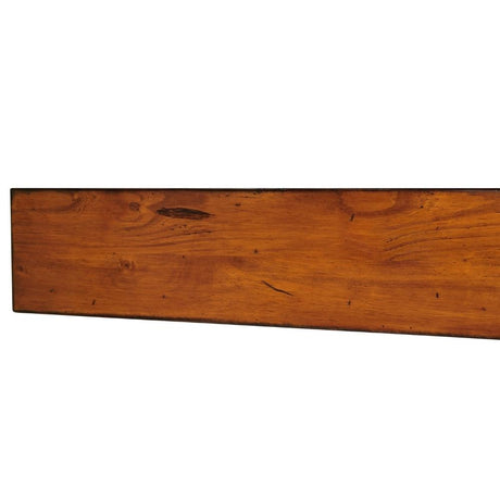 Close-up View of Pearl Mantels Lexington Wood Mantel Shelf In Rustic Distressed Finish