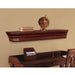 Pearl Mantels Lindon Wood Mantel Shelf in Distressed Cherry Finish on A Plain Wall