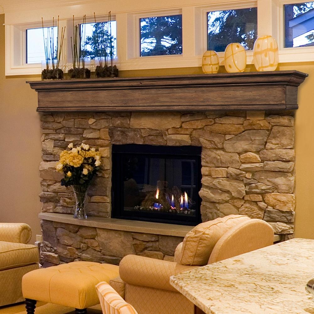 Pearl Mantels Savannah Wood Mantel Shelf Taos Finish