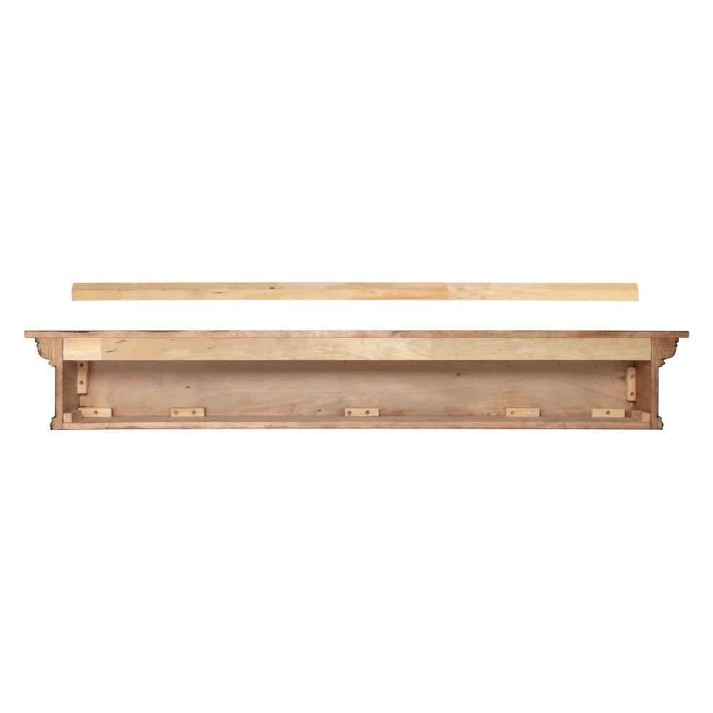 Pearl Mantels Savannah Wood Mantel Shelf Taos Finish (Backside View)