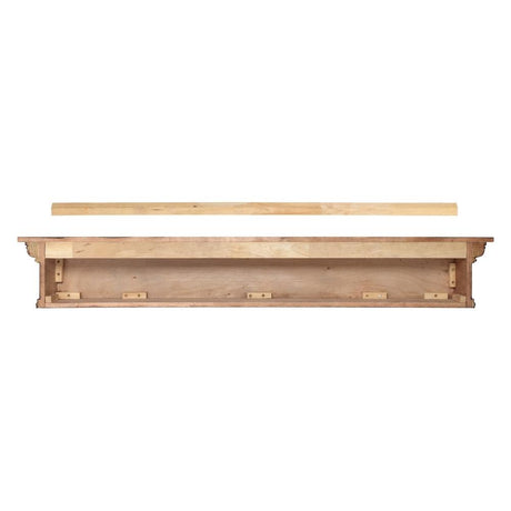 Pearl Mantels Savannah Wood Mantel Shelf Taos Finish (Backside View)