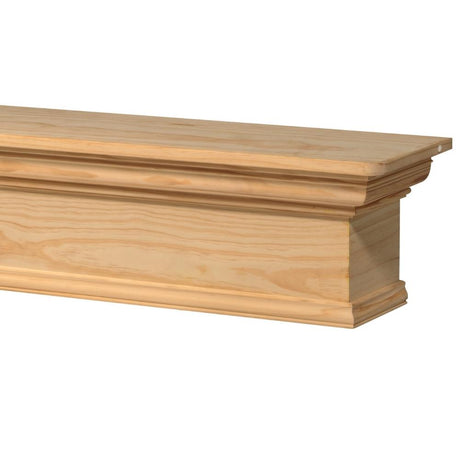 Pearl Mantels Savannah Wood Mantel Shelf Unfinished With Pearl Mantels Trademark