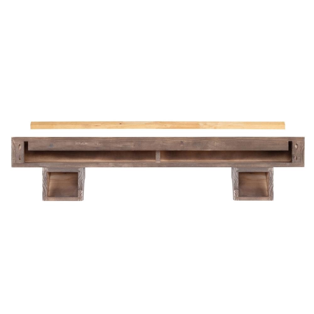 Pearl Mantels Shenandoah Wood Mantel Shelf In Farmhouse Finish (Backside View)