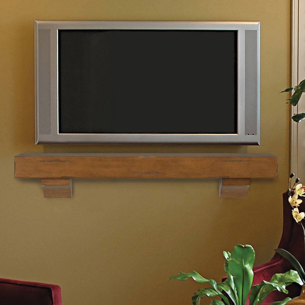 Pearl Mantels Shenandoah Wood Mantel Shelf in Dune Distressed Finish