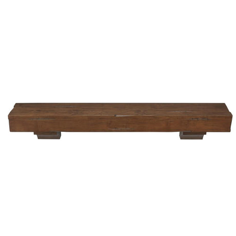 Pearl Mantels Savannah Wood Mantel Shelf in Cherry Rustic Finish (Top View)