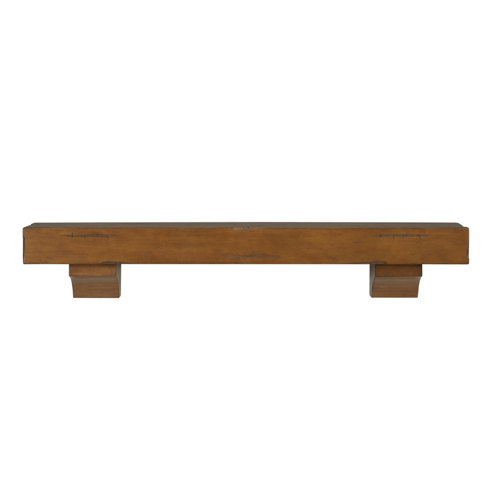Pearl Mantels Shenandoah Wood Mantel Shelf in Medium Rustic Finish