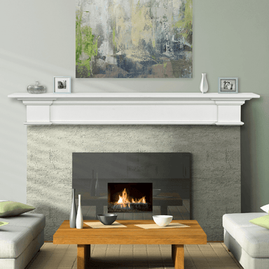Pearl Mantels Shepherd MDF Mantel Shelf in living room