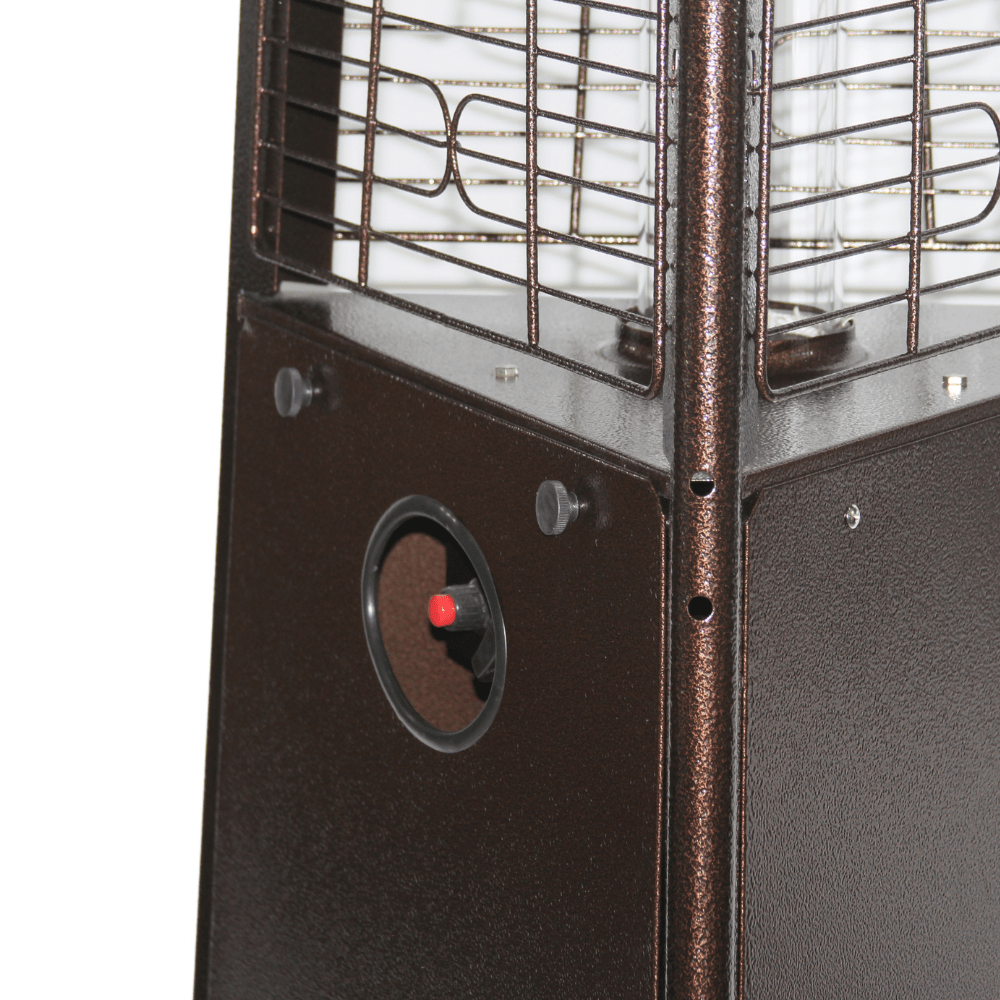 RADtec Antique Bronze Pyramid Propane Patio Heater side view