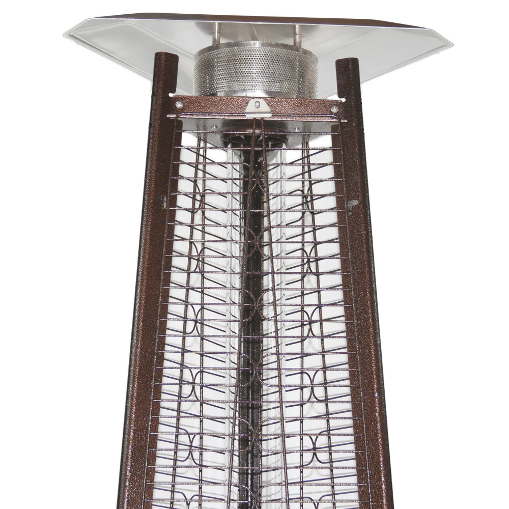 RADtec Antique Bronze Pyramid Propane Patio Heater reflector