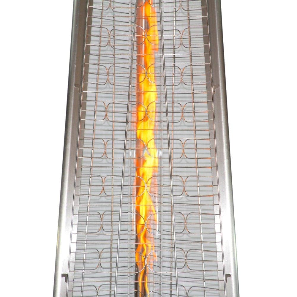 Flame of RADtec 93-Inch Tall Stainless Steel Pyramid Natural Gas Patio Heater