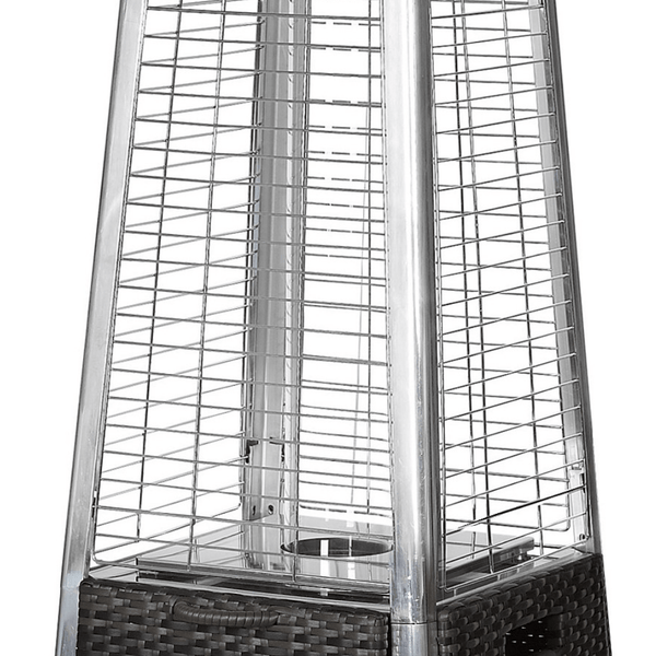 RADtec Allure Black & Grey Wicker Patio Heater Design Zoomed In