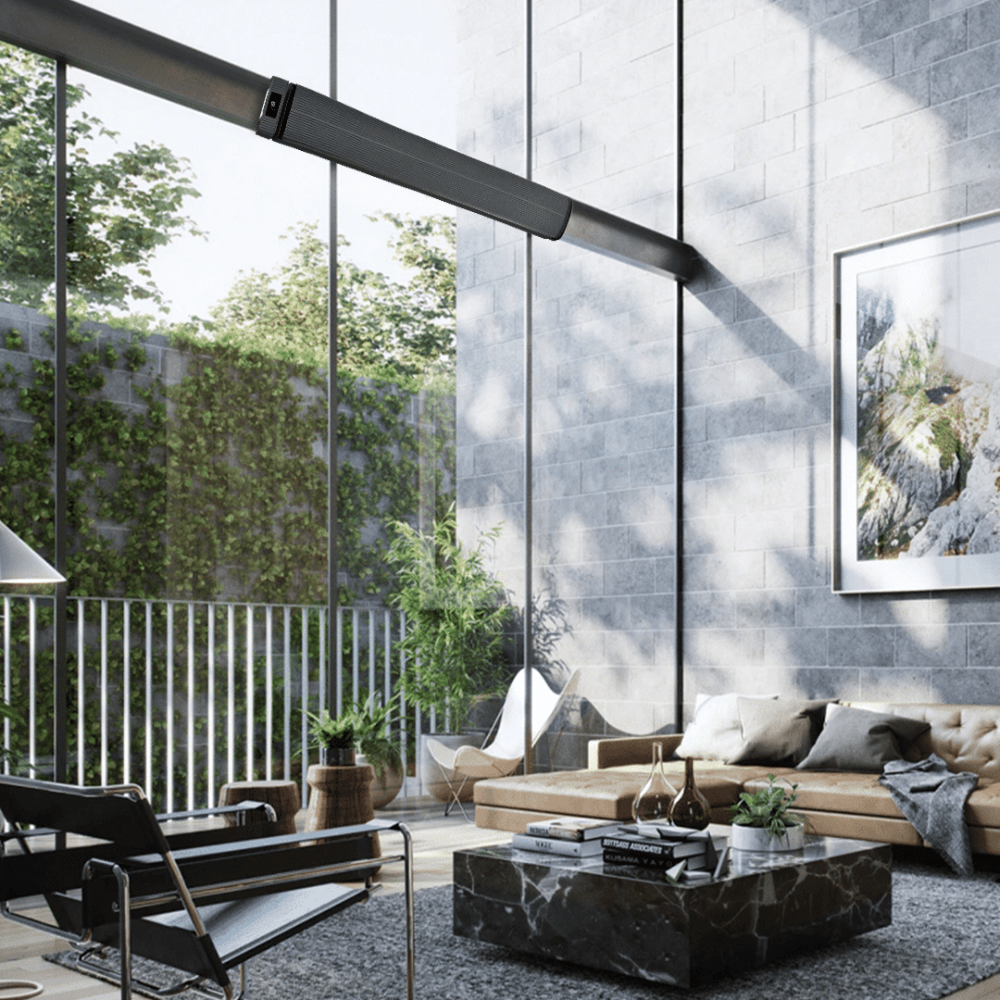 RADtec Design Series 82-Inch 3200 W Electric Heater in living room