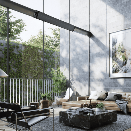 RADtec Design Series 82-Inch 3200 W Electric Heater in living room