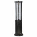 RADtec Ellipse Flame 78-Inch Black Propane Patio Heater with Clear Glass