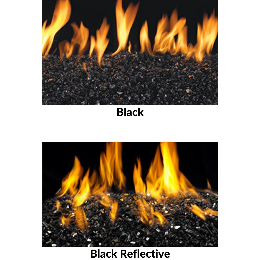 Black Standard and Reflective Fire Glass