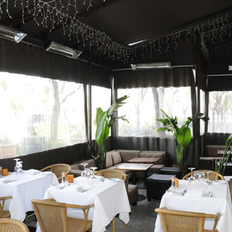 ElectricSchwank Infrared Electric Heaters Wall Mounted in Dining Area