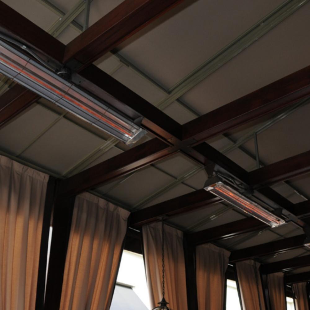 ElectricSchwank Single Element 4000W Infrared Electric Heater mounted on a beam