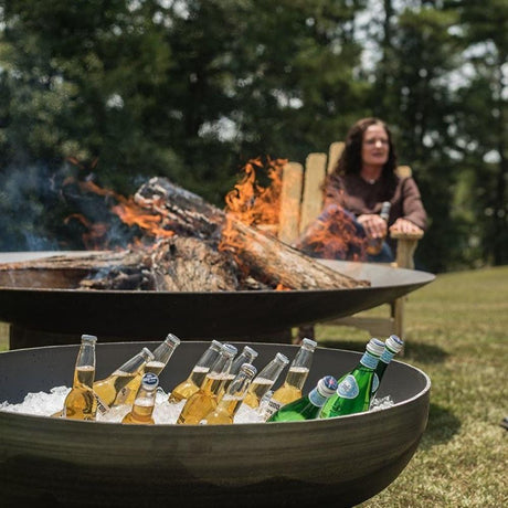 Seasons Fire Pits Elliptical Fire Pit with Concave Fire PIt