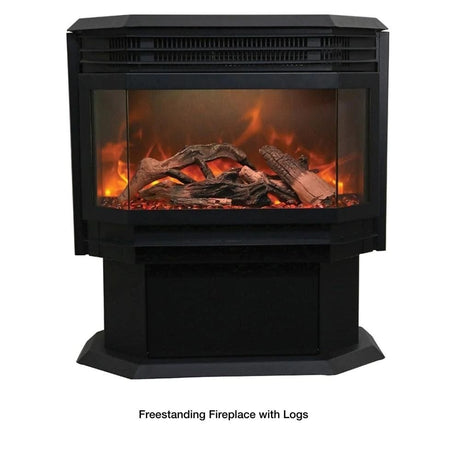 Sierra Flame 25" Free Standing Electric Fireplace with Log Set