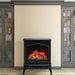 Sierra Flame Cast Iron Free Standing Electric Fireplace near Cabinets