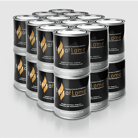 SunJel Pure - Gel Fuel For Ventless Gel Fireplaces - 24 pack